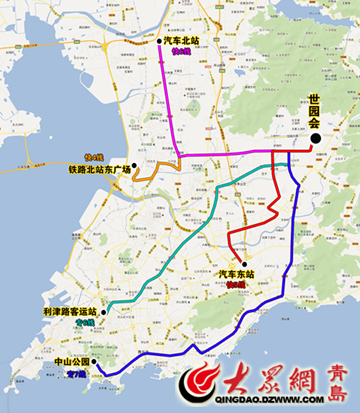 世园公交试跑5条线路 覆盖青岛交通枢纽站